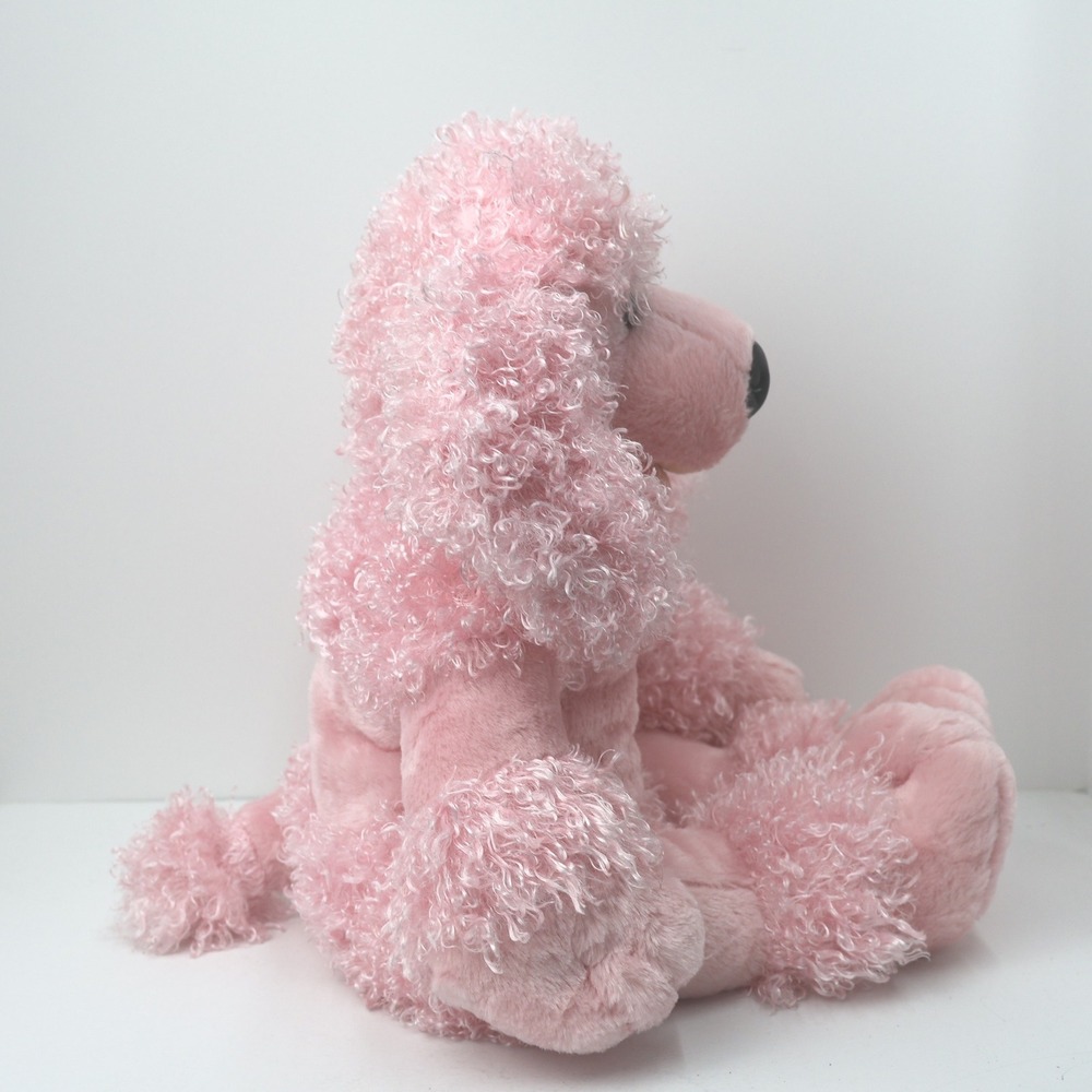Build-A-Bear Workshop Pink Poodle Plush Stuffed Animal Curly Fur 20" Dog Toy - Picture 4 of 10
